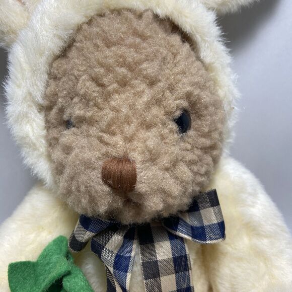 ABC Distributing Bear and Bunny 2in1 Plush Toy with Carrot Size 11" Brown/Cream - Picture 3 of 8